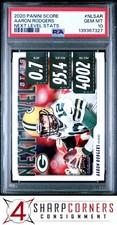 2020 PANINI SCORE NEXT LEVEL STATS #NLSAR AARON RODGERS PSA 10