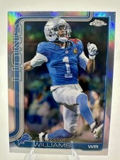2025 NEW Topps Chrome Jameson Williams No. 97 Silver Refractor Detroit Lions WR