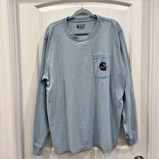 Carhartt TK5883-M Relaxed Fit Heavyweight Men's Blue Long Sleeve T-Shirt Size M