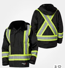 Viking 3907FRJ LARGE Flame Resistant Rain Jacket, LARGE, 13.5 Oz Polyester