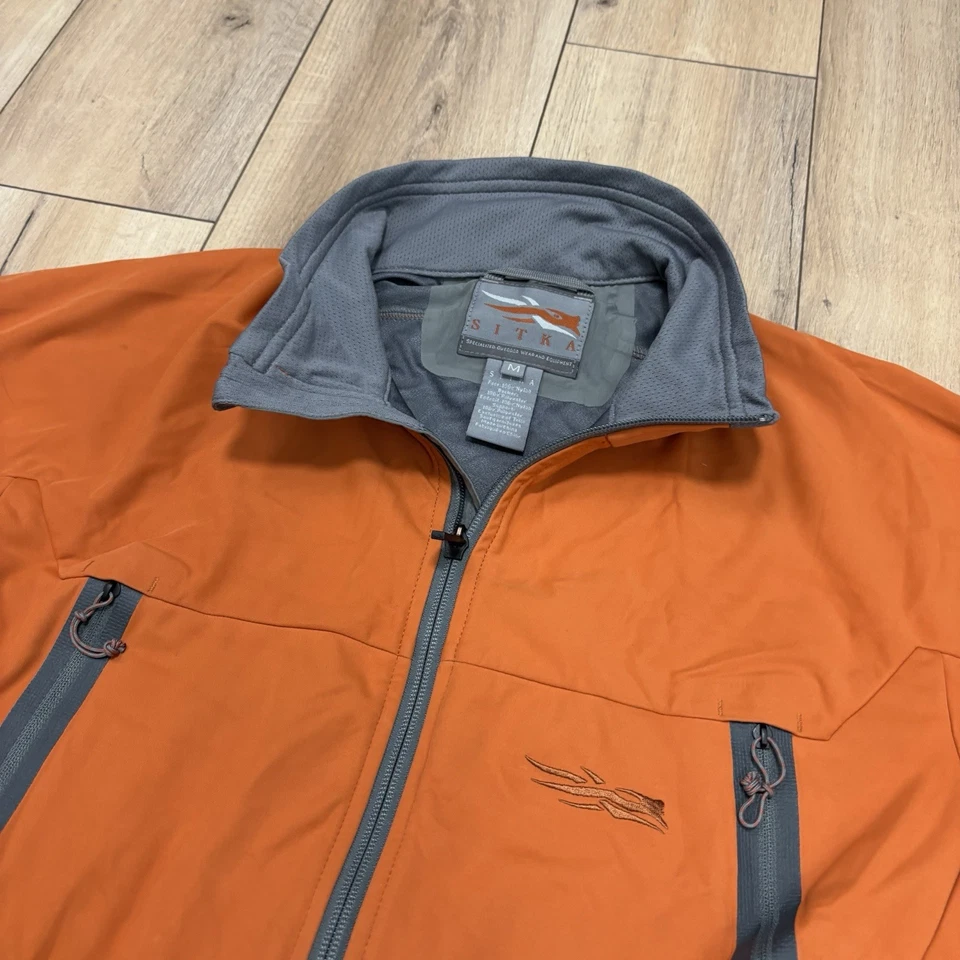 Sitka Jetstream Jacket Windstopper Soft Shell Long Sleeve Orange Men’s M Medium - Image 4 of 4