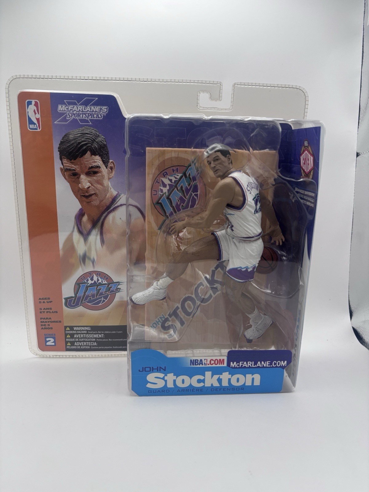Mcfarlane NBA Series 2 John Stockton Utah Jazz 6"" Action Figure