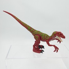 2017 Jurassic World Camp Cretaceous Red Velociraptor Savage Strike Dinosaur