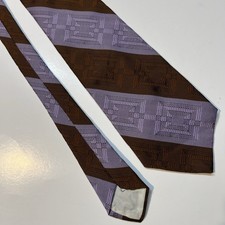 Vintage 70's DISCO Necktie MoD Stripe RETRO Wide Neck Tie 50  x4  