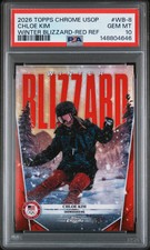 2026 Topps Chrome Us Winter Olympic Chloe Kim #WB-8 Red Ref /5 PSA 10