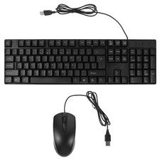 DOITOOL Wired Keyboard Mouse Combo Full Size USB Plug and Play Keyboard and Mous