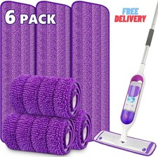 6 Pack Reusable Mop Pads for Swiffer PowerMop, Power Mop Pads 15'' Microfiber Re