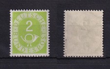 Bund 123 Posthorn 2 Pf postfrisch gepr&uuml;ft Schlegel