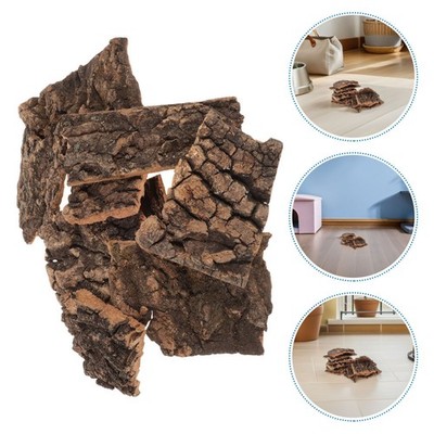 14 Pcs Reptile Feeding Decoration Terrarium Background Bark Habitat for