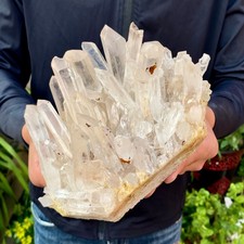5.51LB ransparent, natural and beautiful white quartz crystal cluste