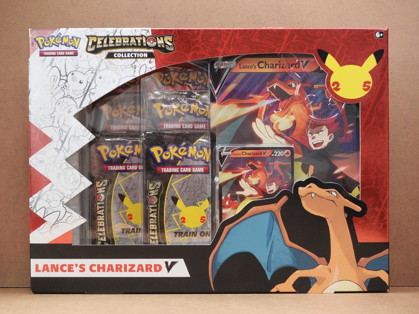 Pokemon Celebrations 25th Anniversary ' Lance's Charizard V ' Box - BRAND NEW