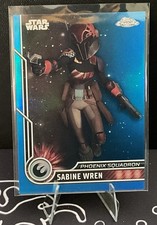 2023 Topps Chrome Sabine Wren 34 Blue Refractor 028/150