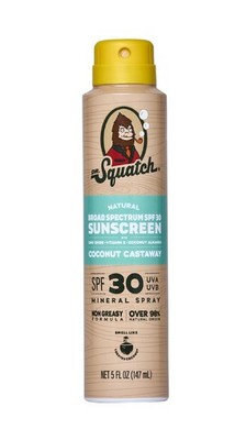 **USA EXKLUSIV** Dr. Squatch COCONUT CASTAWAY SONNENCREME SPRAY - LSF 30 - 147ml