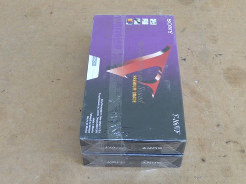 Sony V T-160 Premium Grade Videocassette for VHS VCRs New Pack of 2 - Picture 3 of 5