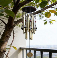 Carillon à vent en métal construction bois massif tubes en alliage de cuivre d