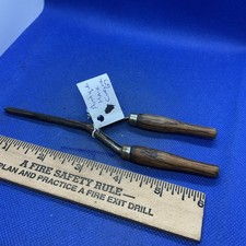 Vintage Hair Curling Iron Wood Handles Antique. S44