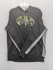 Sudadera con Capucha Batman Para Hombres XL Negra Neón Camuflaje Logo Pullover Polar Gráfico Sudadera