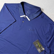 NEW NIKE DRY VAPOR SOLID GOLF DRI-FIT POLO BLUE MENS 2XL BV0472-492 SPANDEX