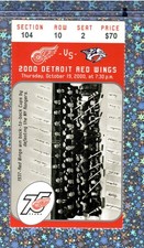 Sergei Fedorov G#305 Ticket Stub 10-19-2000 Wings Predators Cliff Ronning OT WIN