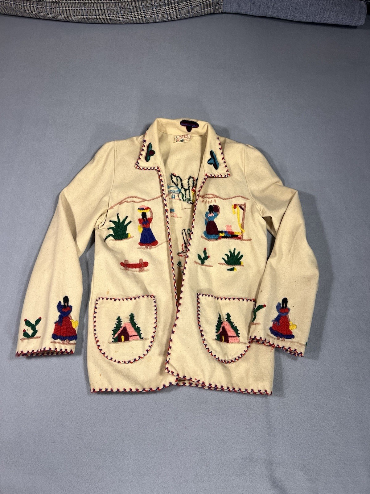 FIESTA WEAR Vintage 50s Jacket | 1950s Mexican Tourist | Love