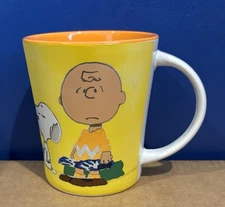 PEANUTS Collection Mug 16 ounces 4.5" Tall Charlie Brown & Snoopy "The World is"