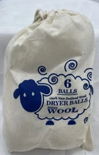 New Zealand Wool Dryer Balls Natural Set Of 6