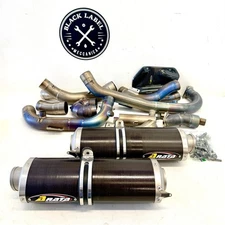 Ducati 1098 848 Arata Titanium Full Exhaust System With Carbon Fiber Canisters