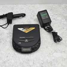 Sony D-113CR Discman CD Player Walkman W/ Power Cord And Car Charger Works 