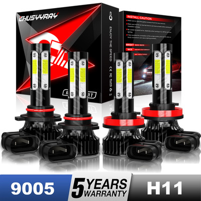 9005 H11 LED Headlight Bulbs For Honda Pilot 2006-2019 Hi/Low Beam 6000K