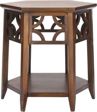 Connor Light Brown Hexagon End Table - American Homes Collection