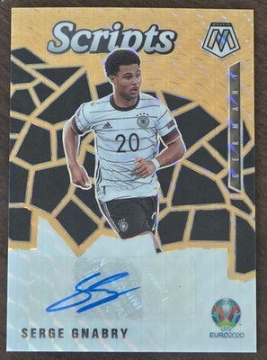 2021 Panini Mosaic Euro 2020 Serge Gnabry Germany Scripts ORANGE 4/5 Signature