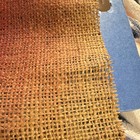 Burlap Portrait Art Tapestry Vertical Wall Hanging w/ Rods Signed "Kimiko  — photo 2