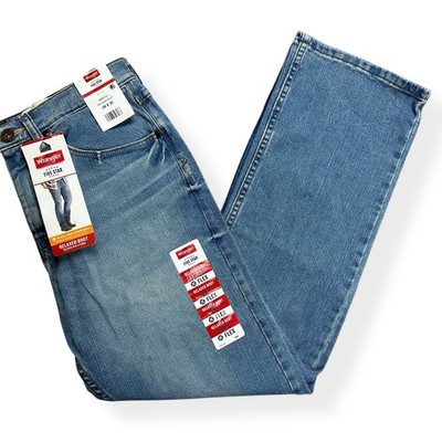 NWT Wrangler Five Star Premium Relaxed Boot Blue Denim Jeans Men s 29x30 Flex