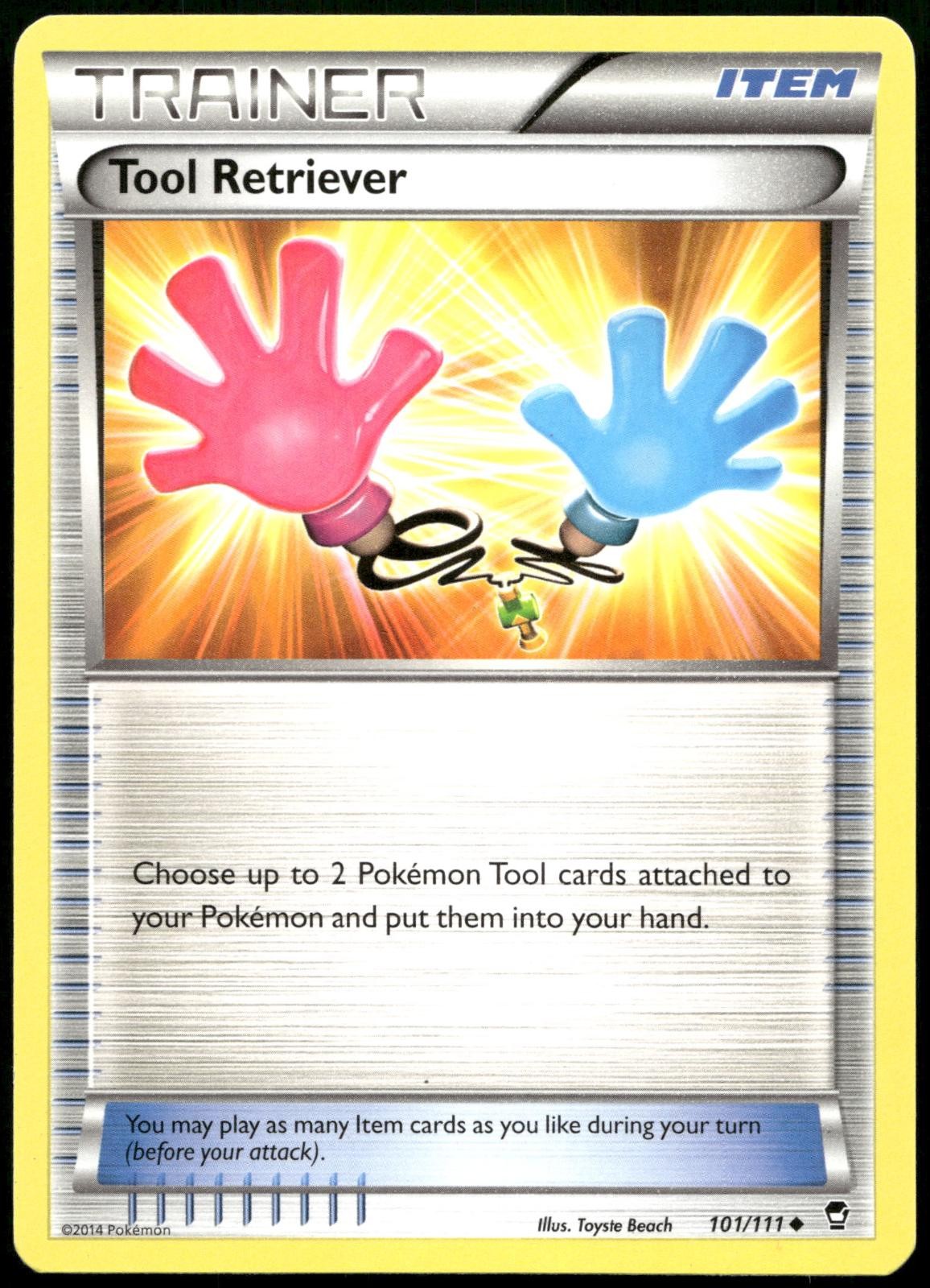 Tool Retriever 101/111 Furious Fists Pokemon Card 2014 Near Mint