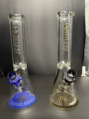 9mm Heavy Thick Glass Water Pipe Bong Beaker About 13 Inch. Quality Piece