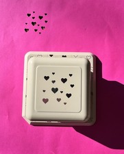 Retired Martha Stewart Square Paper Press Punch- HEART HEARTS Valentine