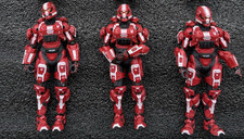SPARTAN SOLDIER  RED/WHITE HALO 4 SERIES 1 MC...