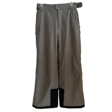 Obermeyer Youth 16 Union Ski Pants Gray Black Snowboard Winter Extended Wear