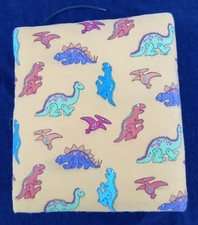 Vintage Handmade Fabric Dinosaur Cover with Inside Frame and Pocket Photo Album