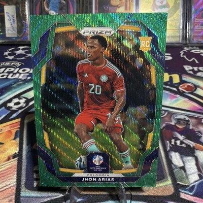 2024 Panini Prizm CONMEBOL Copa America - Green Wave Prizm #50 Jhon Arias