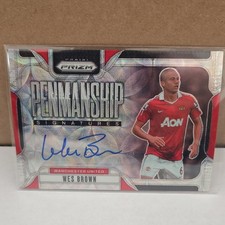Panini Prizm 2024-25 Premier League Wes Brown #P-WB Penmanship Manchester Unite…