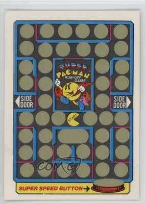 1982 Fleer Super Pac-Man Stickers Rub-Off Game Card (Unscratched) 6f8