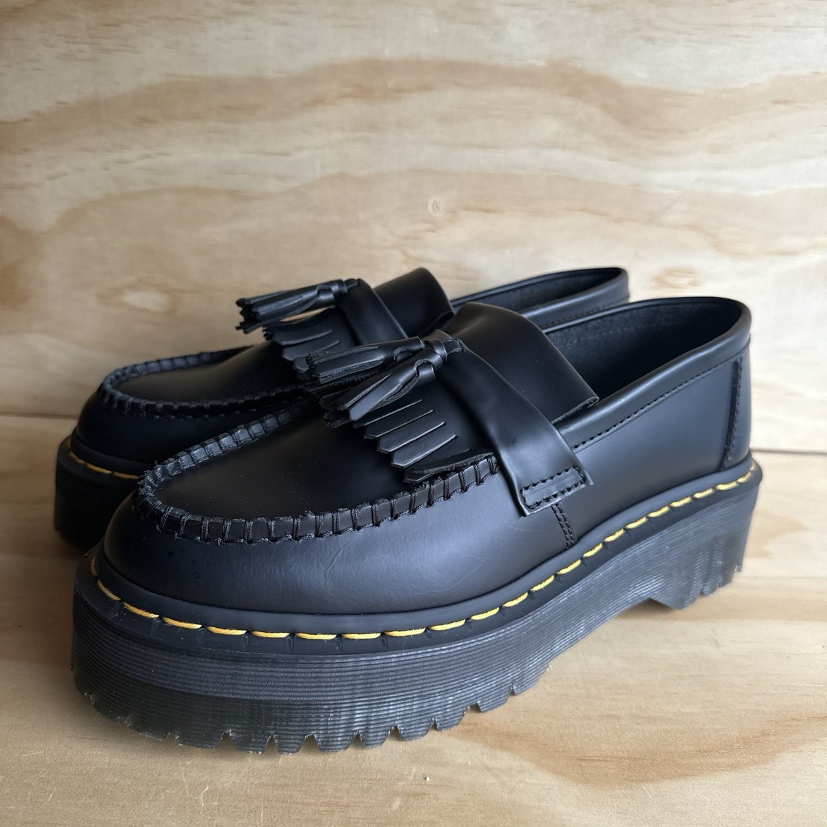 靴 Dr.Marten QUAD RETRO AURIAN Aurian II Smooth Leather Platform Shoes in Black | Dr. Martens