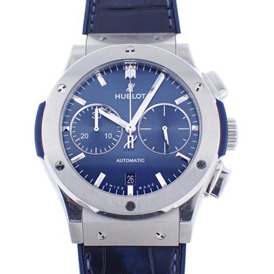 HUBLOT Classic Fusion Chronograph Titanium Blue  521.NX.7170.LR  mens watch