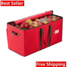 Large Christmas Ornament Storage Box - Stores 128 3" Ornaments, With Dividers...