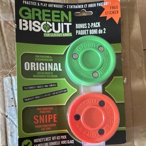 Green Biscuit Original + Snipe Off-Ice Training Puck 2-Pack