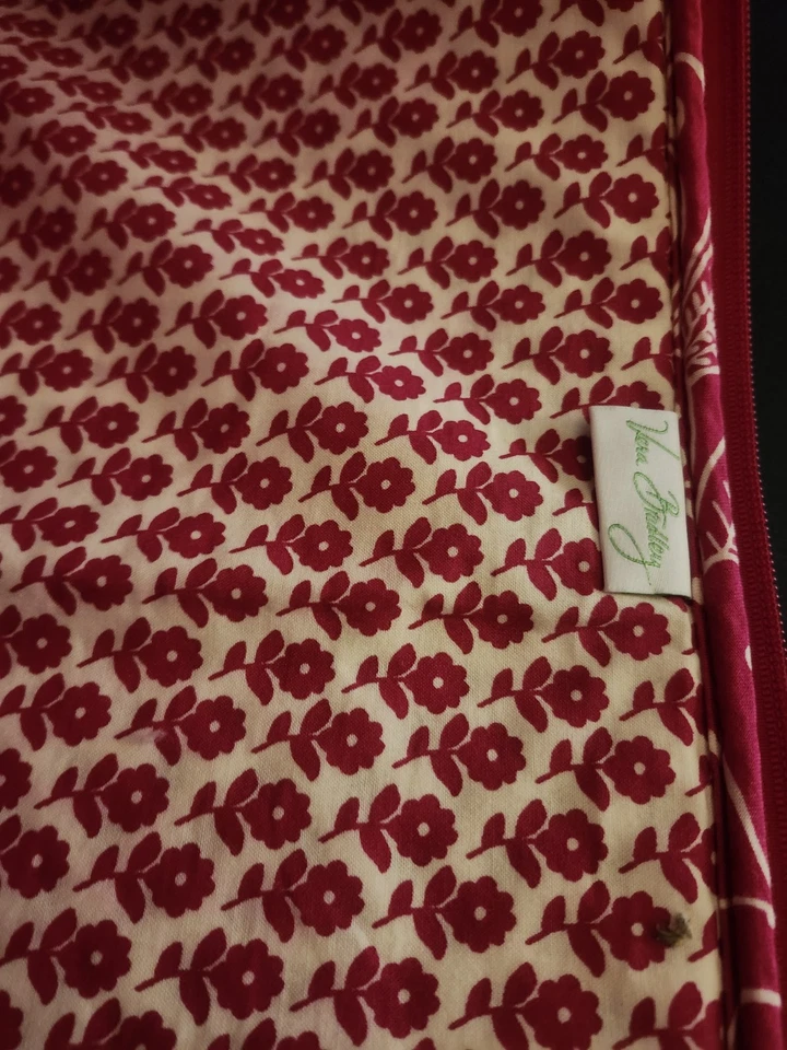 Estojo/bolsa tablet para laptop Vera Bradley - Twirly Birds rosa floral 17"x11 1/2"x1"  - Imagem 3 de 4