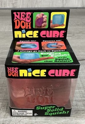 Nee Doh Nice Cube Super Solid Squish Authentic New In Packaging (Pink) 2.25 