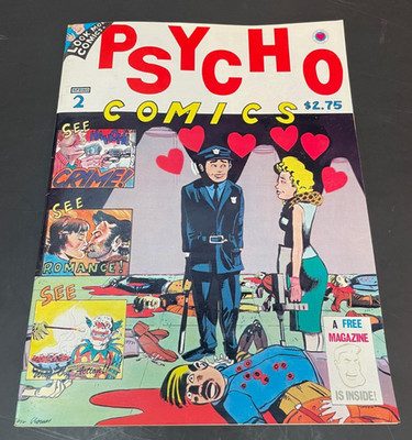 Psycho Comics #2, Early Dan Clowes.  1982, Insert Still Attached.