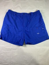 AFTCO Bluewater Fishing Cargo Shorts 46 Blue Men Saltwater Outdoor Nylon